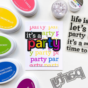 It's a Party over Rainbow stamped party