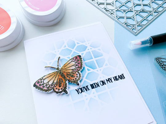 butterfly card with sentiment