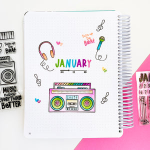 Turn Up the Beat boom Box January Canvo Cover page