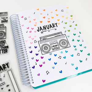 Turn Up the Beat boom Box January Canvo Cover page
