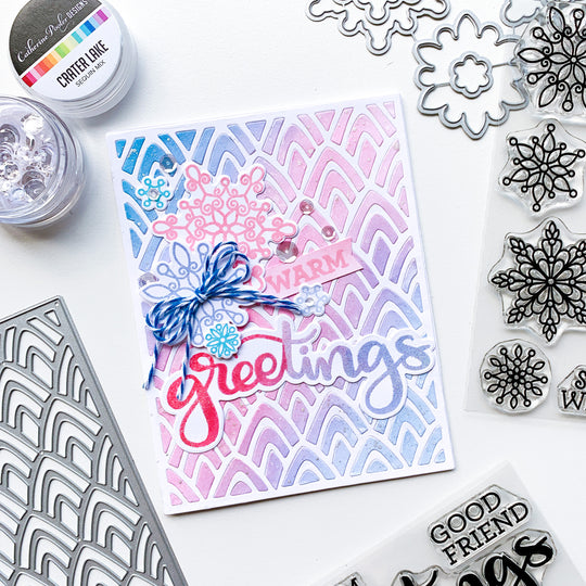 warm greetings card with under my wing cover plate
