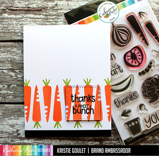 thanks a whole bunch card with carrots