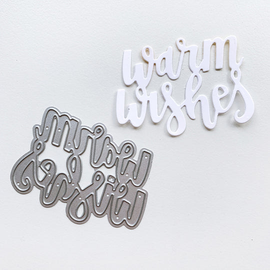 Warm Wishes Word Die