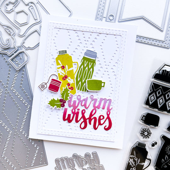 Warm Wishes Word Die