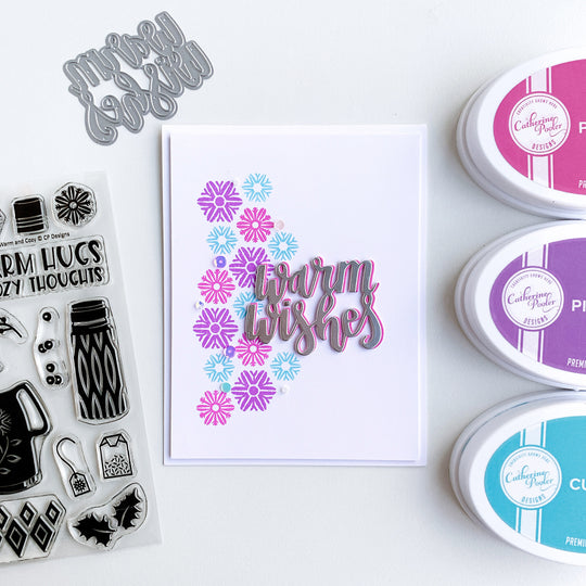 Warm Wishes Word Die