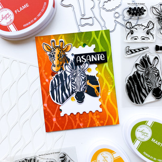 card with sentiment and take a peek animals