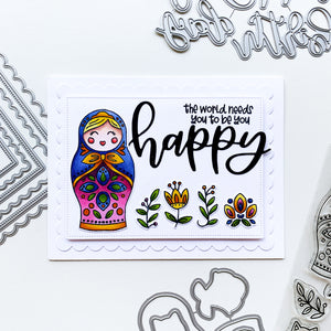 Card with nesting doll and sentiment