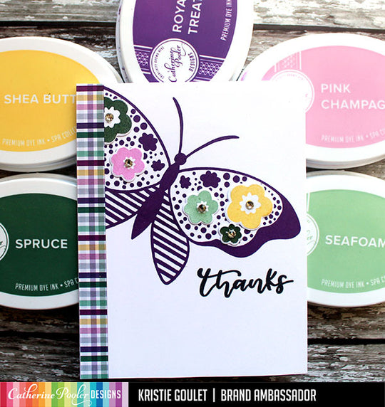 Thanks card with butterfly