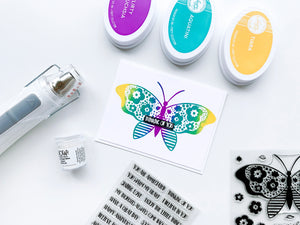 thinking of you card with butterfly