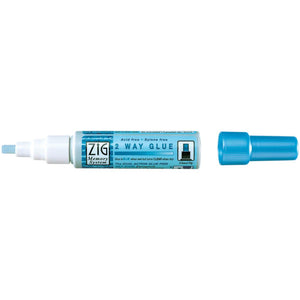 2-way glue pen with chisel tip