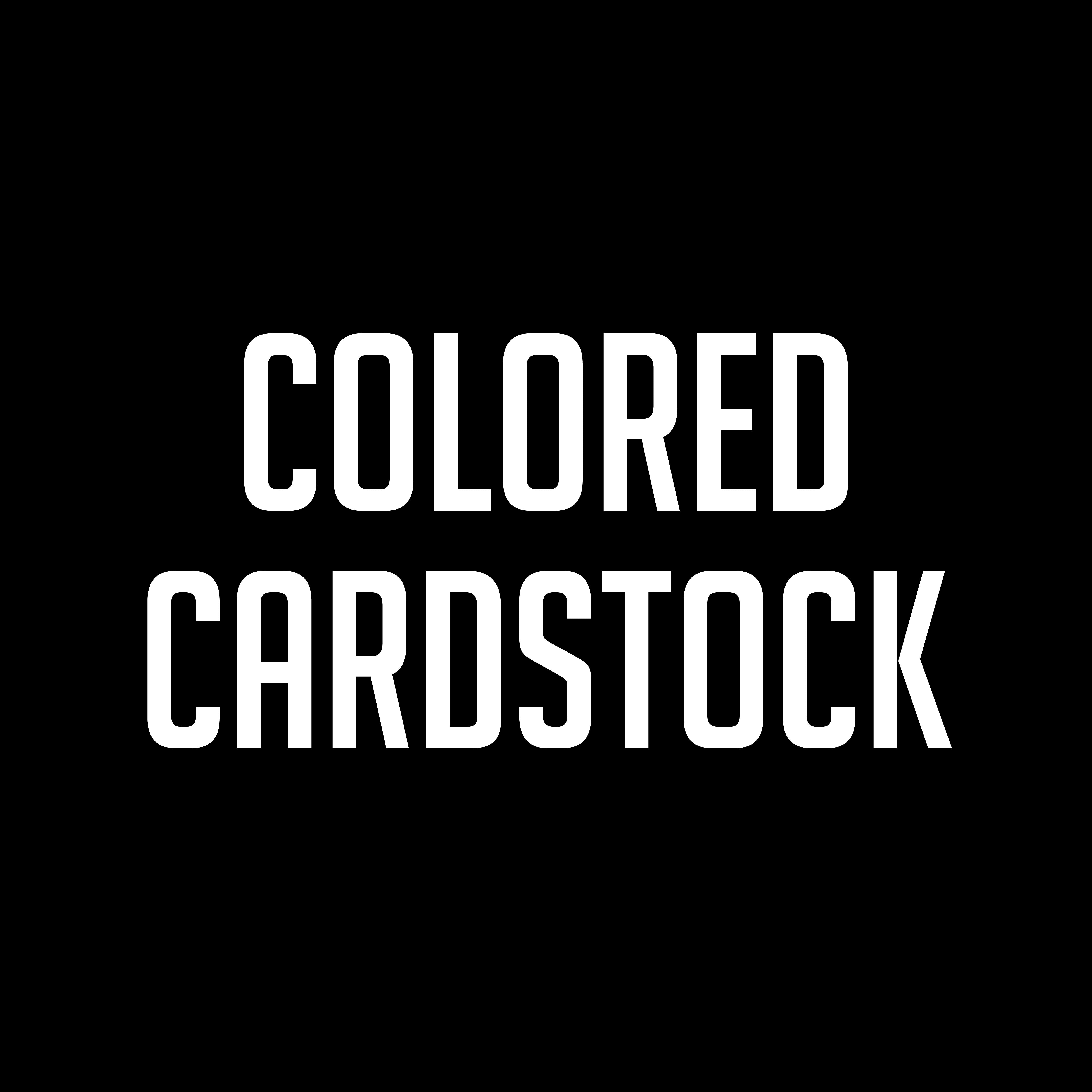 Colored Cardstock