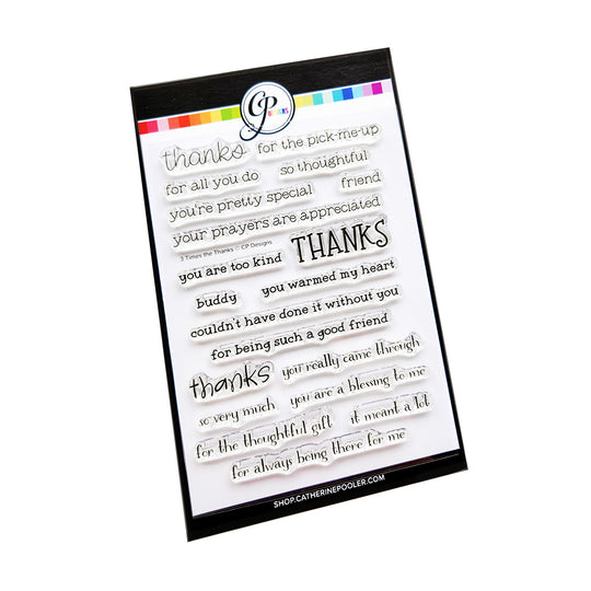 3 Times the Thanks Sentiments Stamp Set