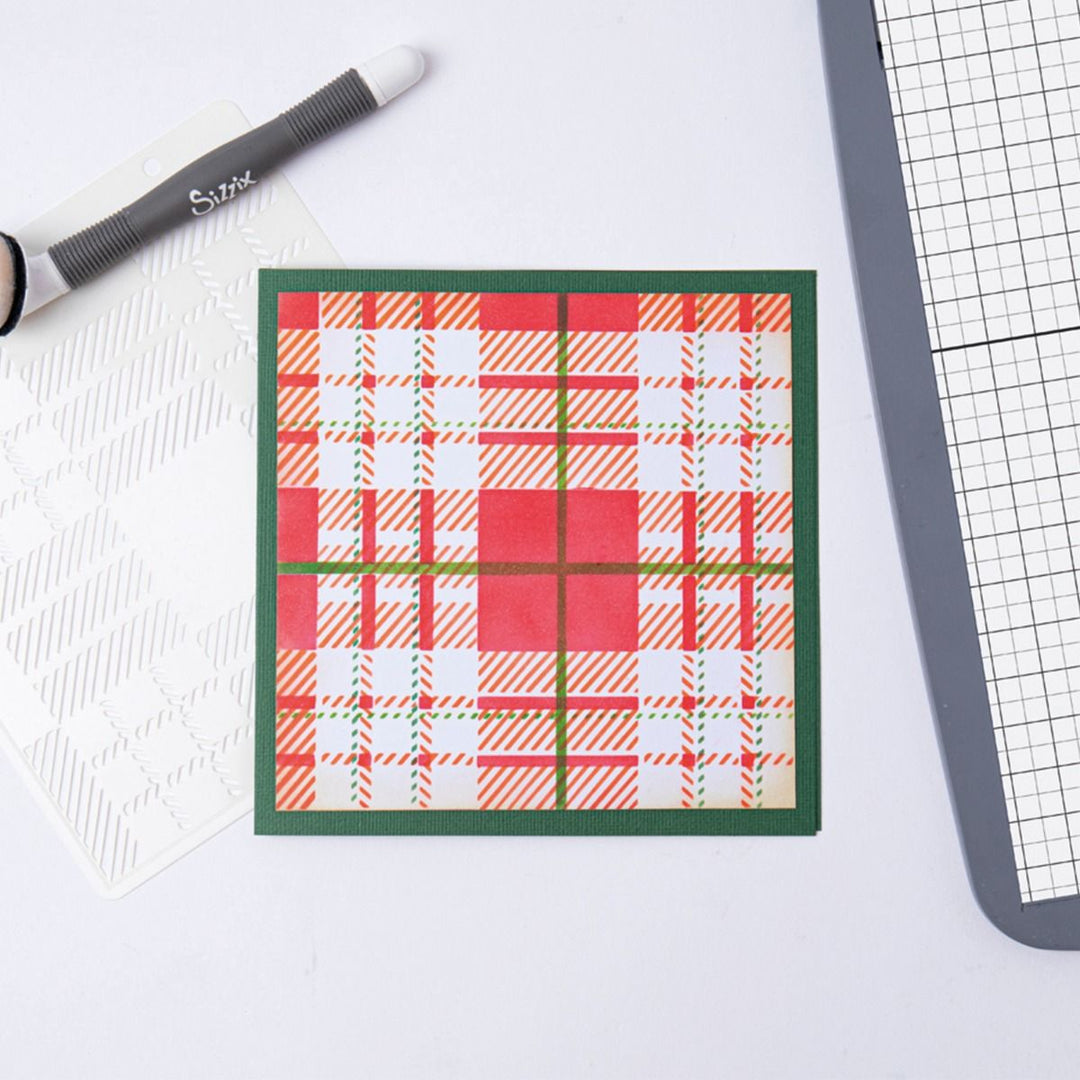 Tartan Layered Stencils by Sizzix