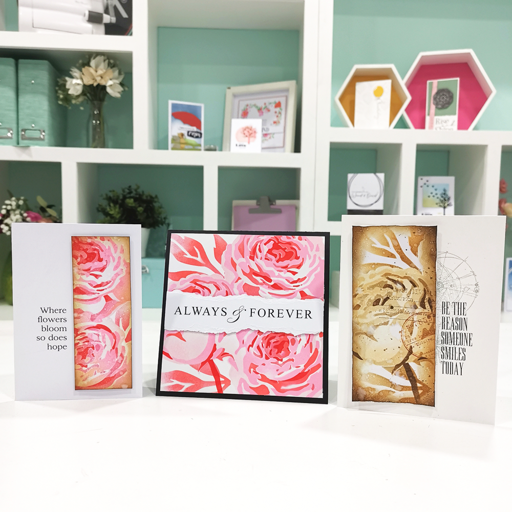 Painted Peony Layered Stencils by Sizzix