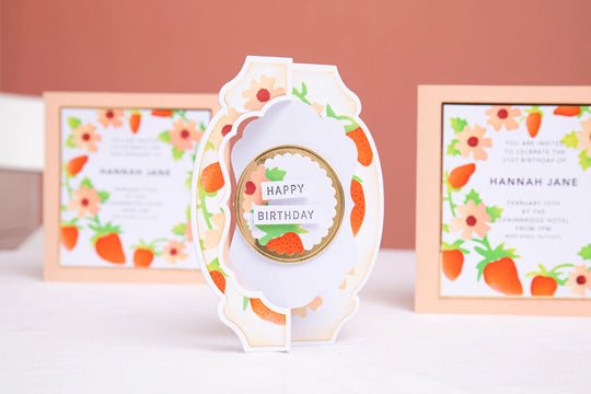 Strawberry Wreath Layered Stencils by Sizzix