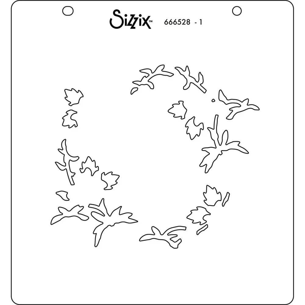 Strawberry Wreath Layered Stencils by Sizzix
