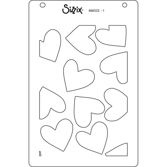 Mark Making Hearts Layered Stencils by Sizzix