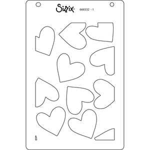 Mark Making Hearts Layered Stencils by Sizzix