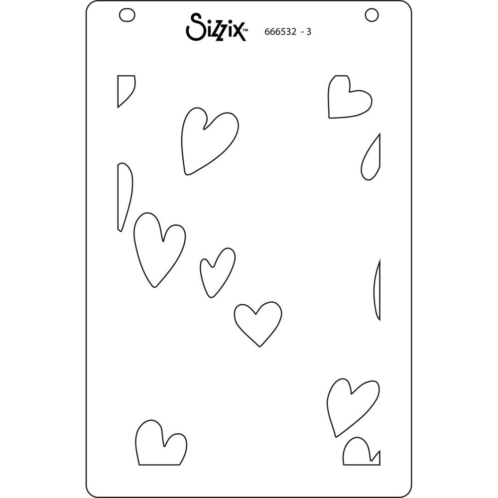 Mark Making Hearts Layered Stencils by Sizzix