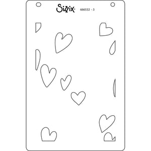 Mark Making Hearts Layered Stencils by Sizzix