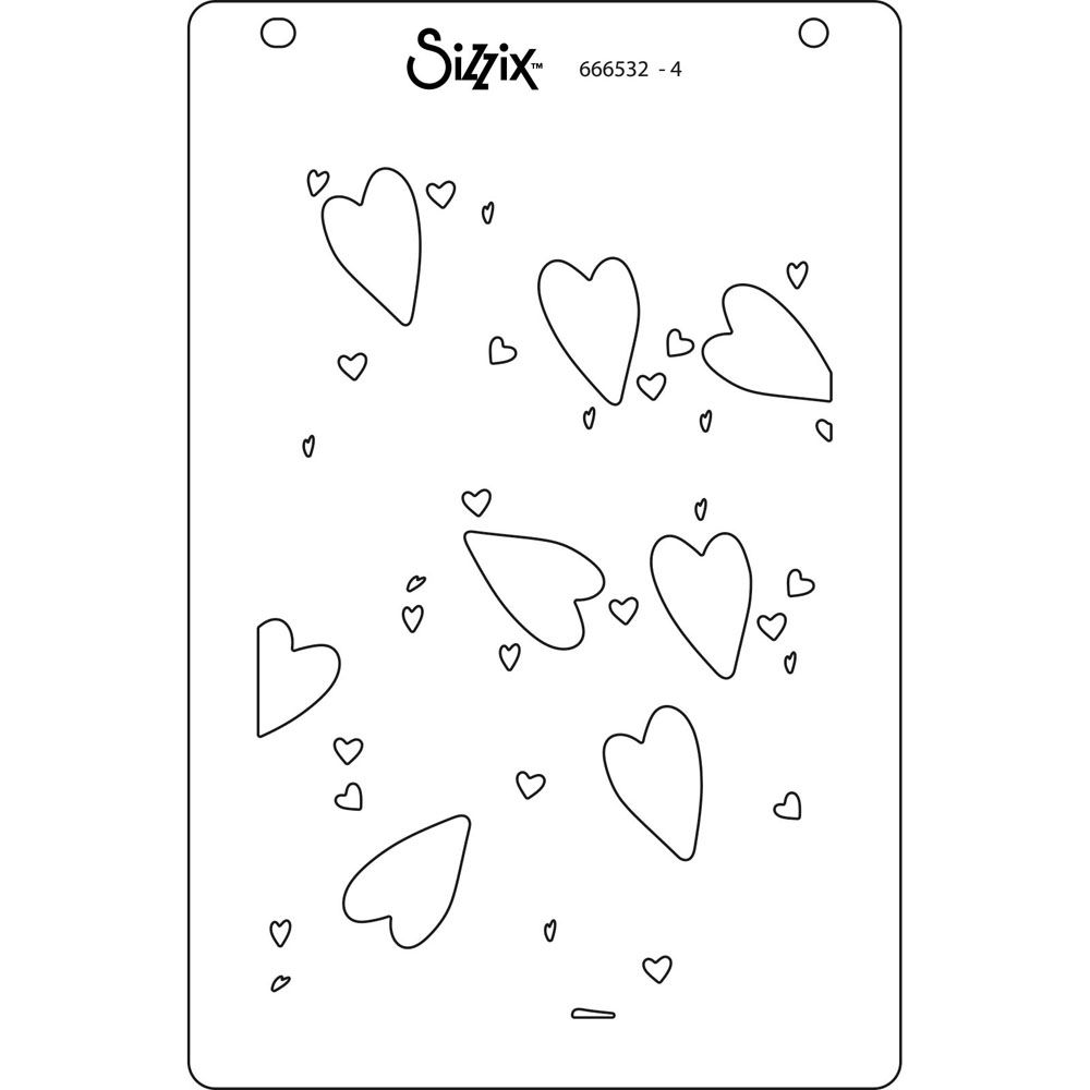 Mark Making Hearts Layered Stencils by Sizzix