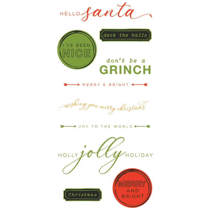 Jolly Sentiments Stamp Set with Framelits by Sizzix