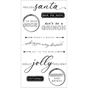 Jolly Sentiments Stamp Set with Framelits by Sizzix