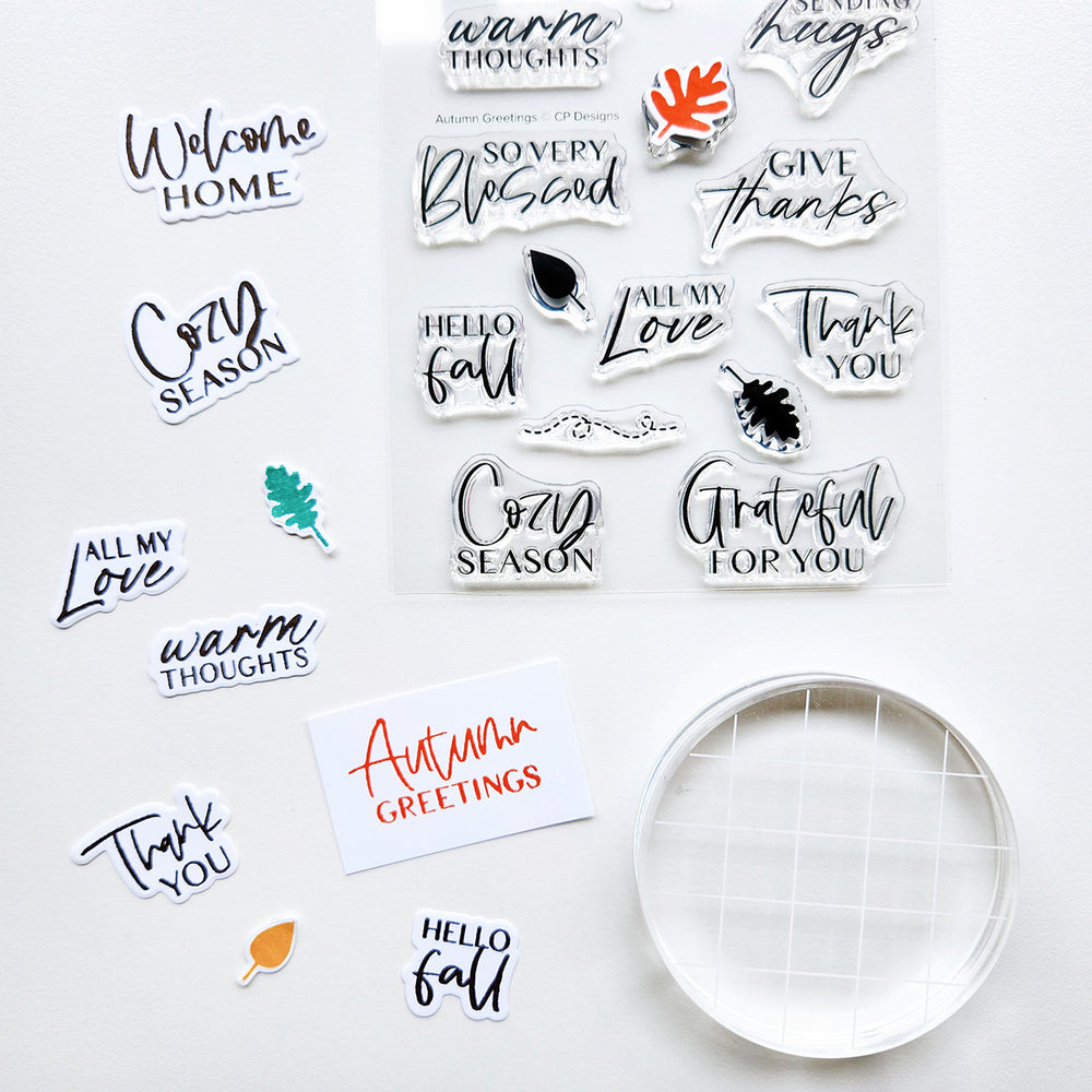 Autumn Greetings Sentiments Stamp Set