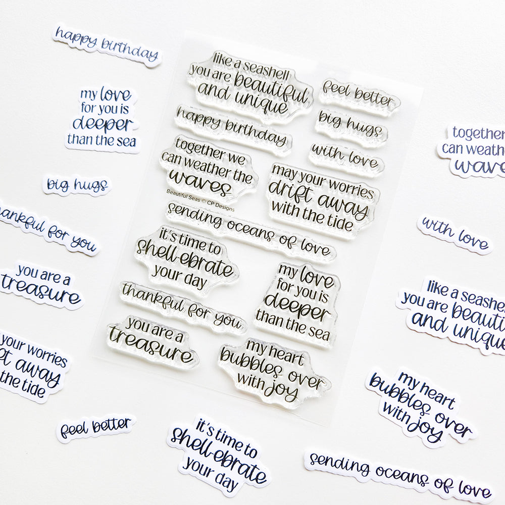 Beautiful Seas Sentiments Stamp Set