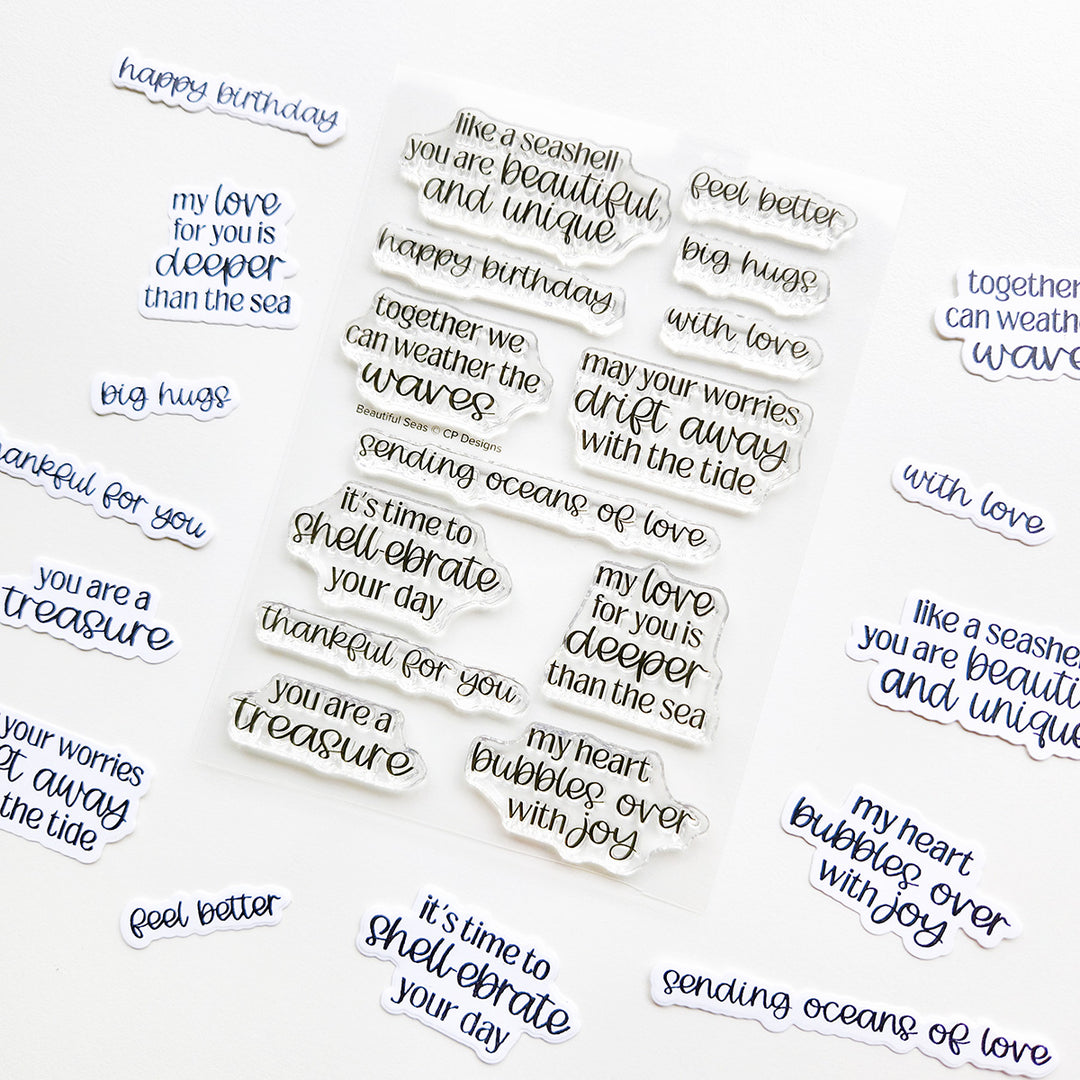 Beautiful Seas Sentiments Stamp Set