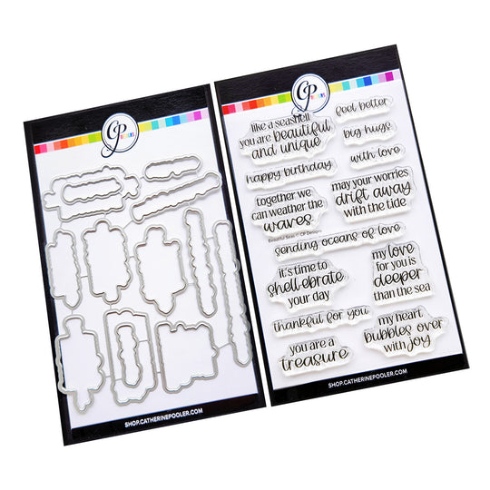 Beautiful Seas Sentiments Stamp & Die Bundle