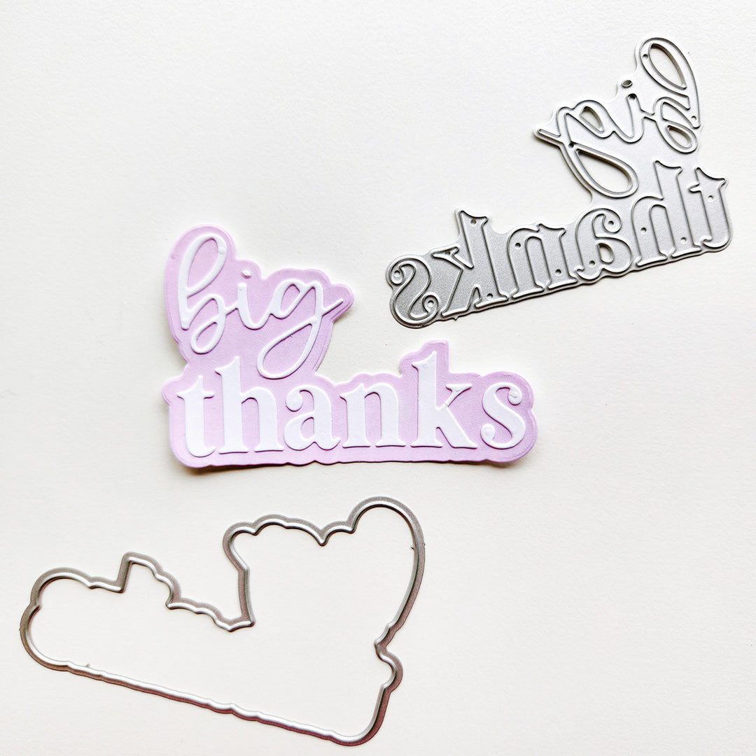 Big Thanks Word Die