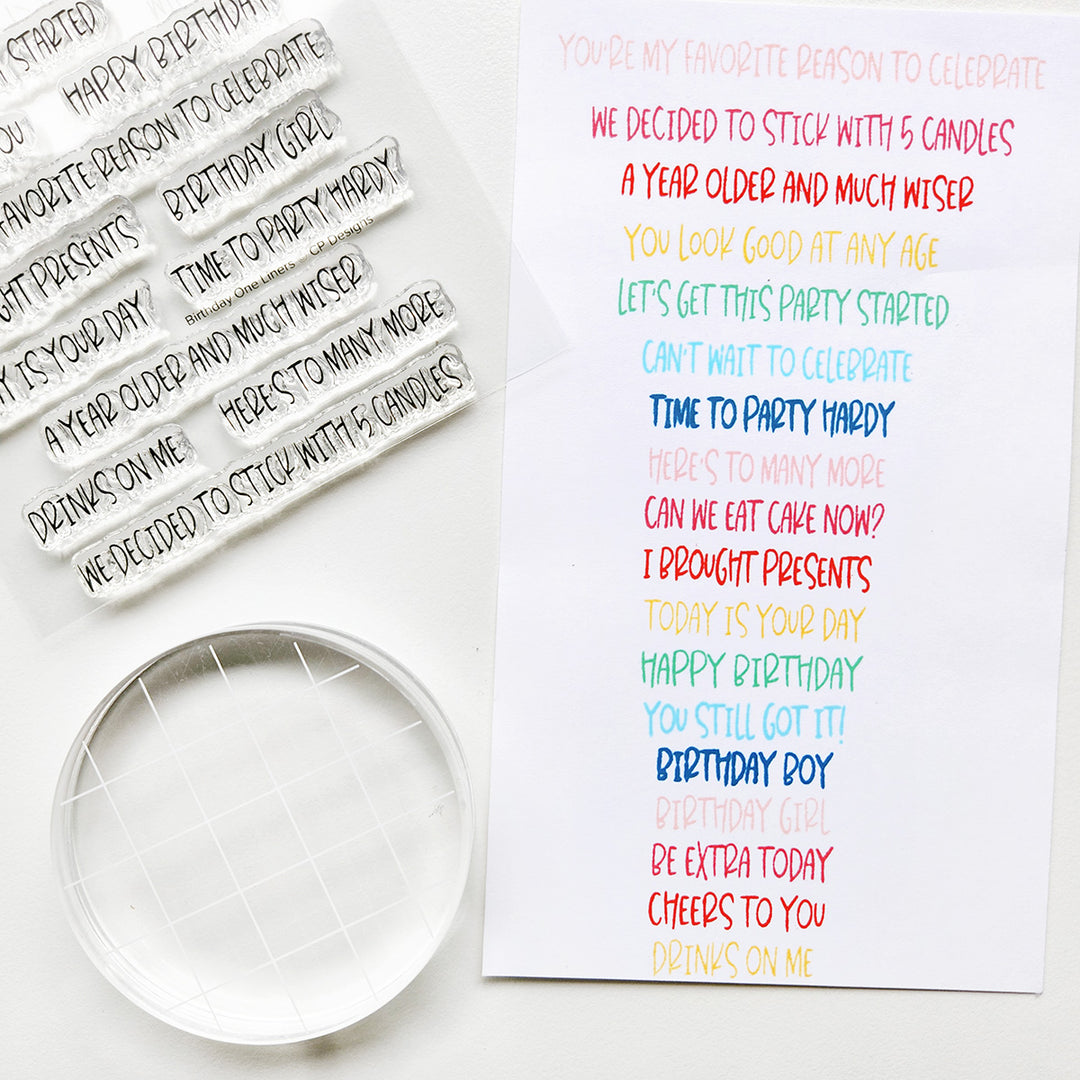 Birthday One Liners Sentiments Stamp Set