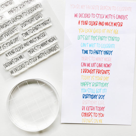 Birthday One Liners Sentiments Stamp Set