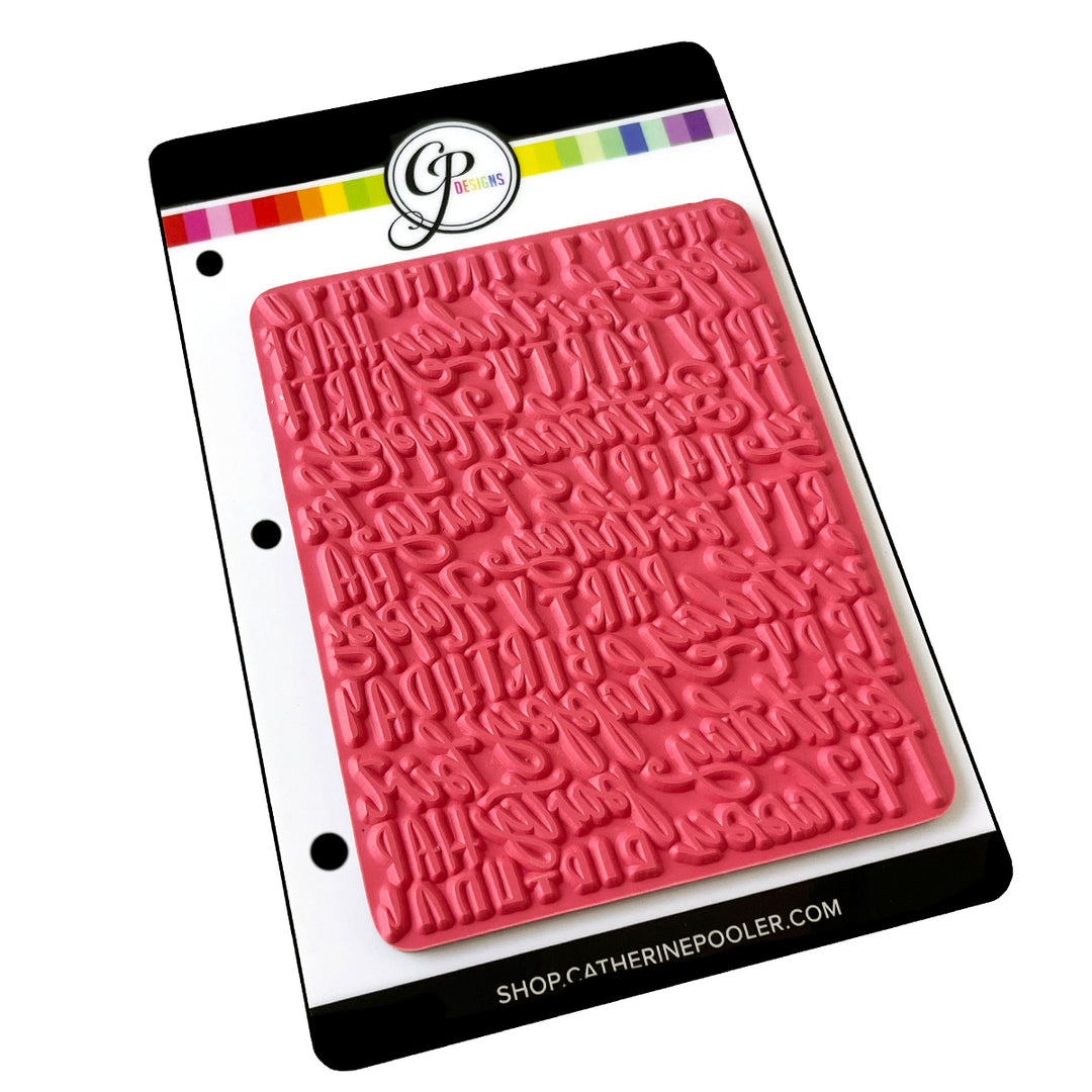 Block & Script Birthday Background stamp