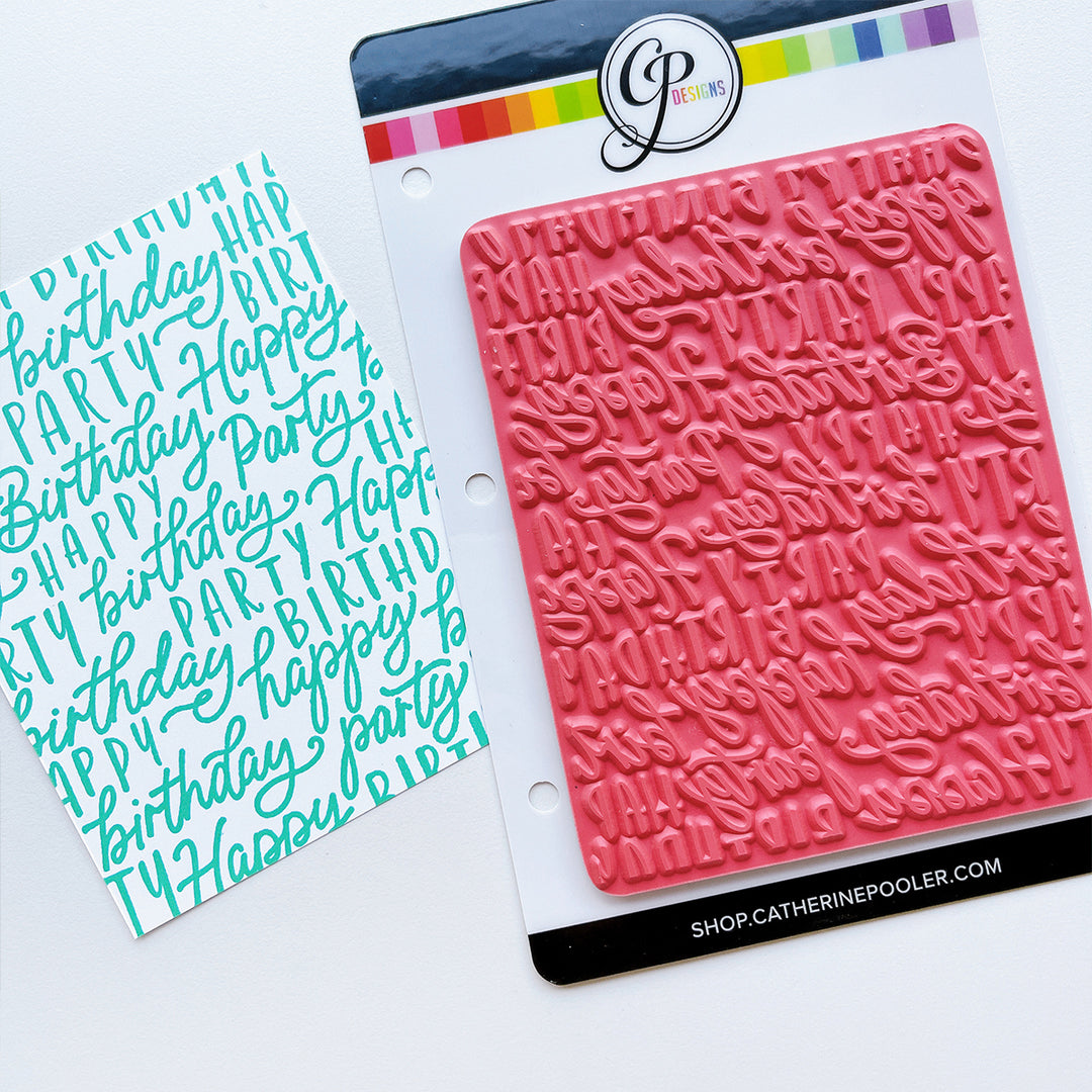 Results of the Block & Script Birthday Background stamp