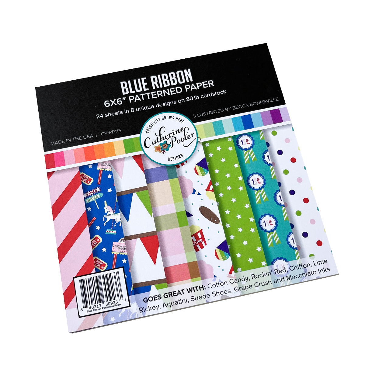 Blue Ribbon Patterned Paper – Catherine Pooler Designs