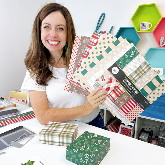 Snowflakes & Spruce 12x12 Patterned Paper