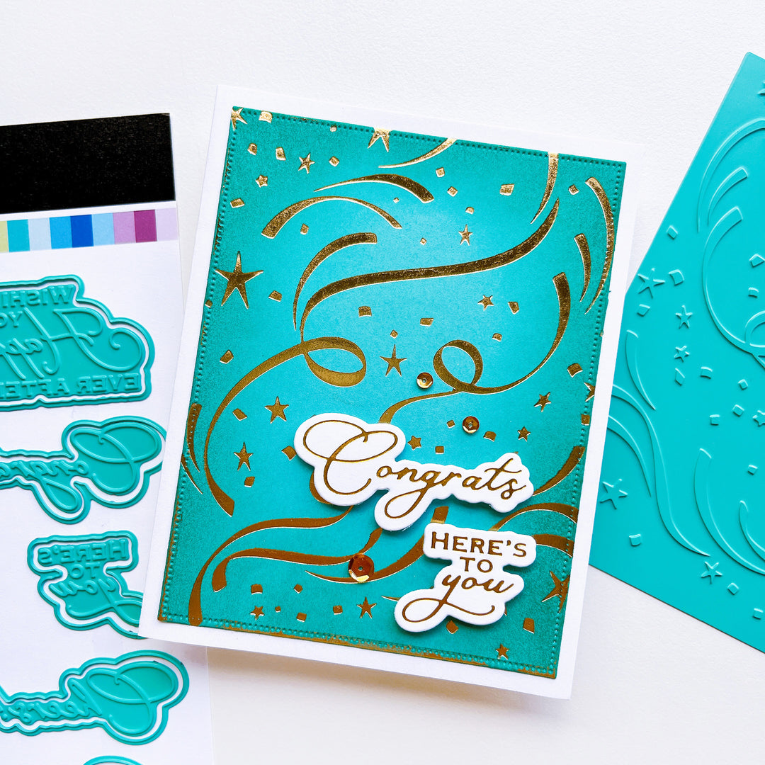 Hooray for Confetti Hot Foil Plates