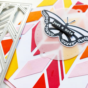  Just a Note Flourished Butterfly with Chic Chevron 