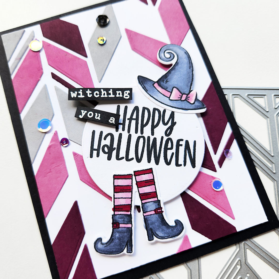 Chic Chevron Cover Plate with Toil & Trouble 