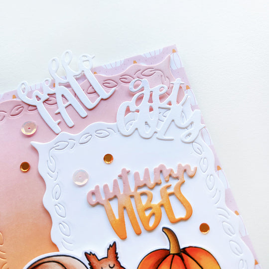 Cozy Fall Trio Word Dies