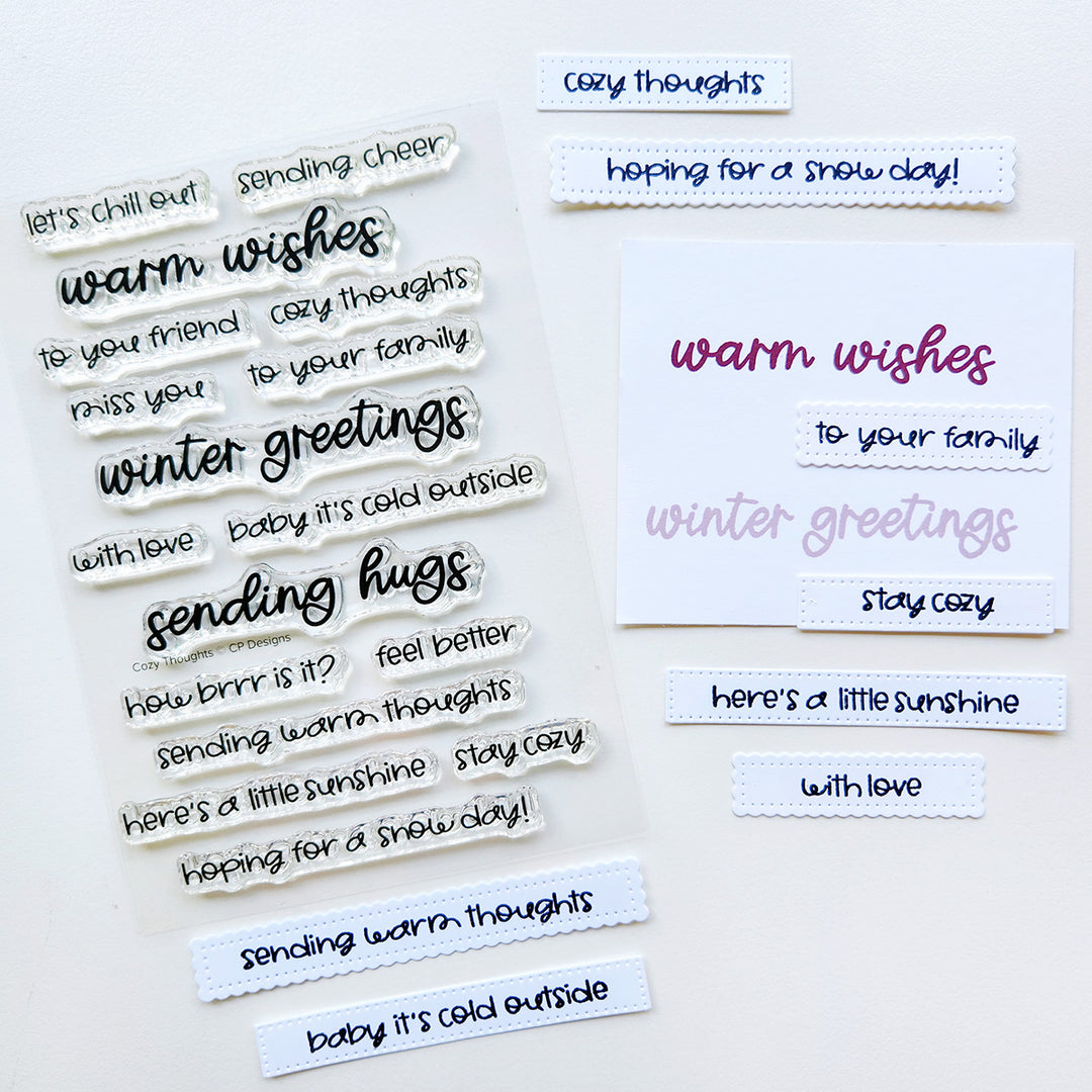 Cozy Thoughts Sentiments Stamp Set