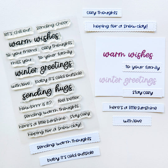 Cozy Thoughts Sentiments Stamp Set