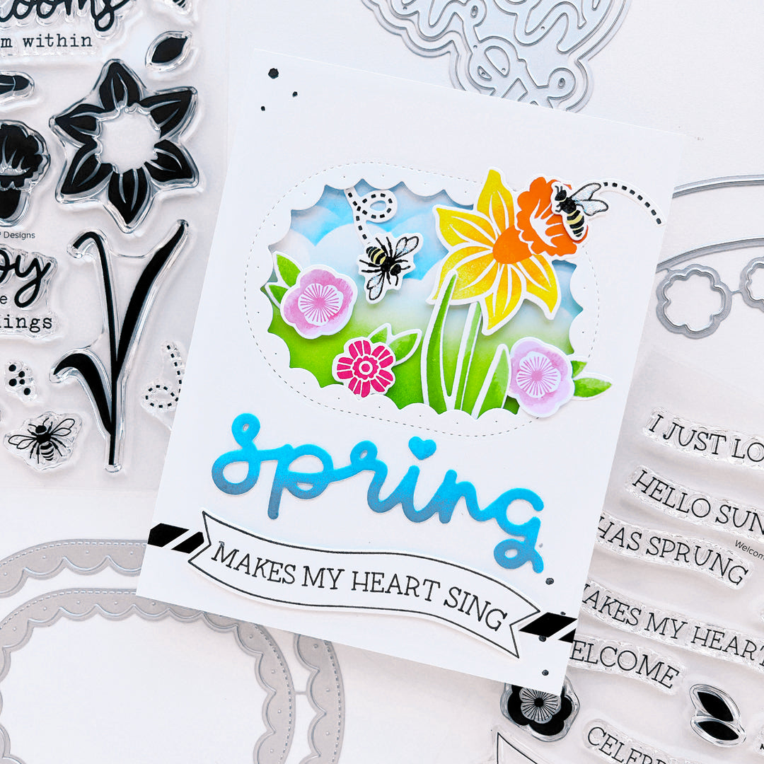 Spring Kuning Dies Hello Spring Layered Word Dies – Catherine Pooler Designs