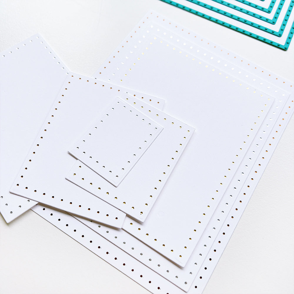 Dotted Frames Hot Foil Plates