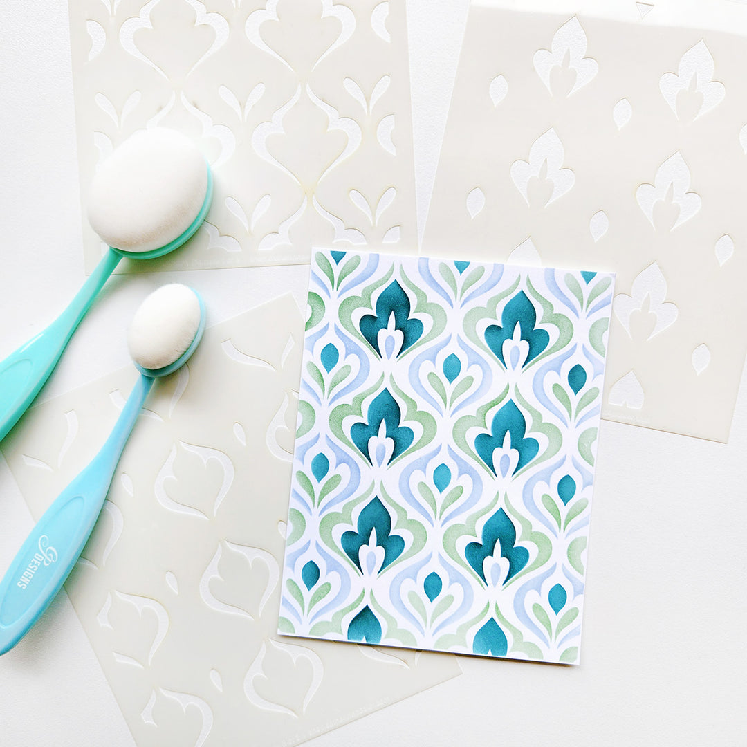 Dreamy Damask Layered Stencils