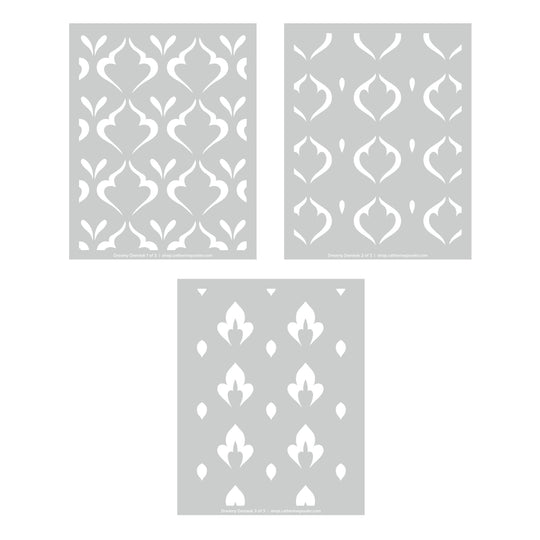 Dreamy Damask Layered Stencils