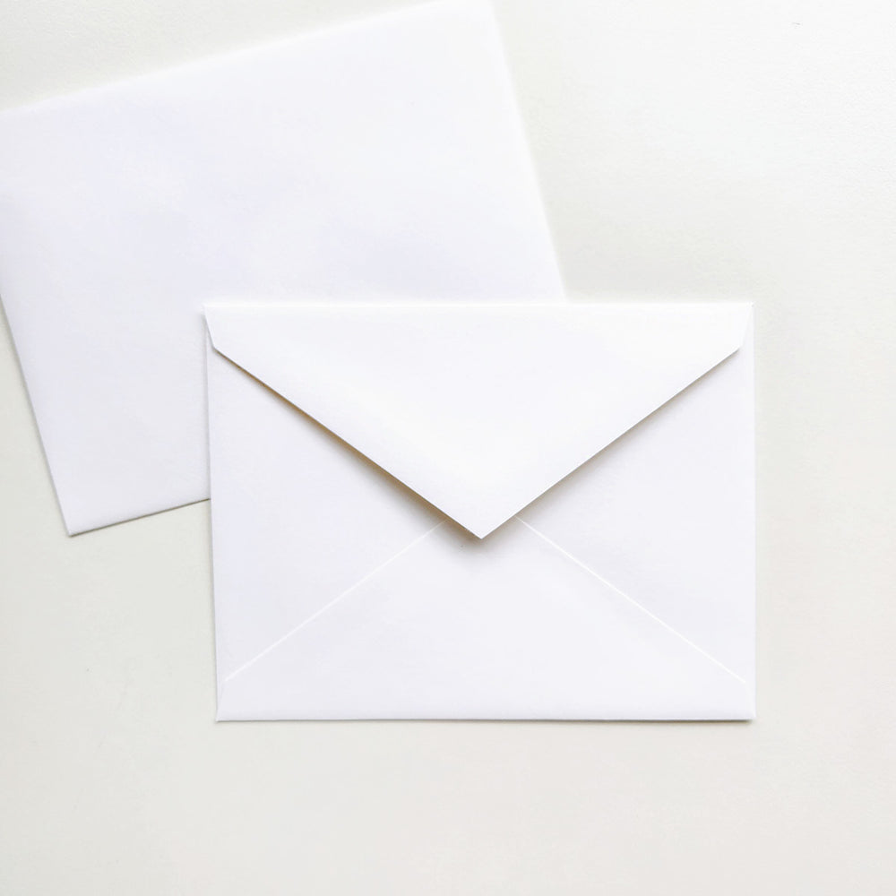 Envelopes:  White