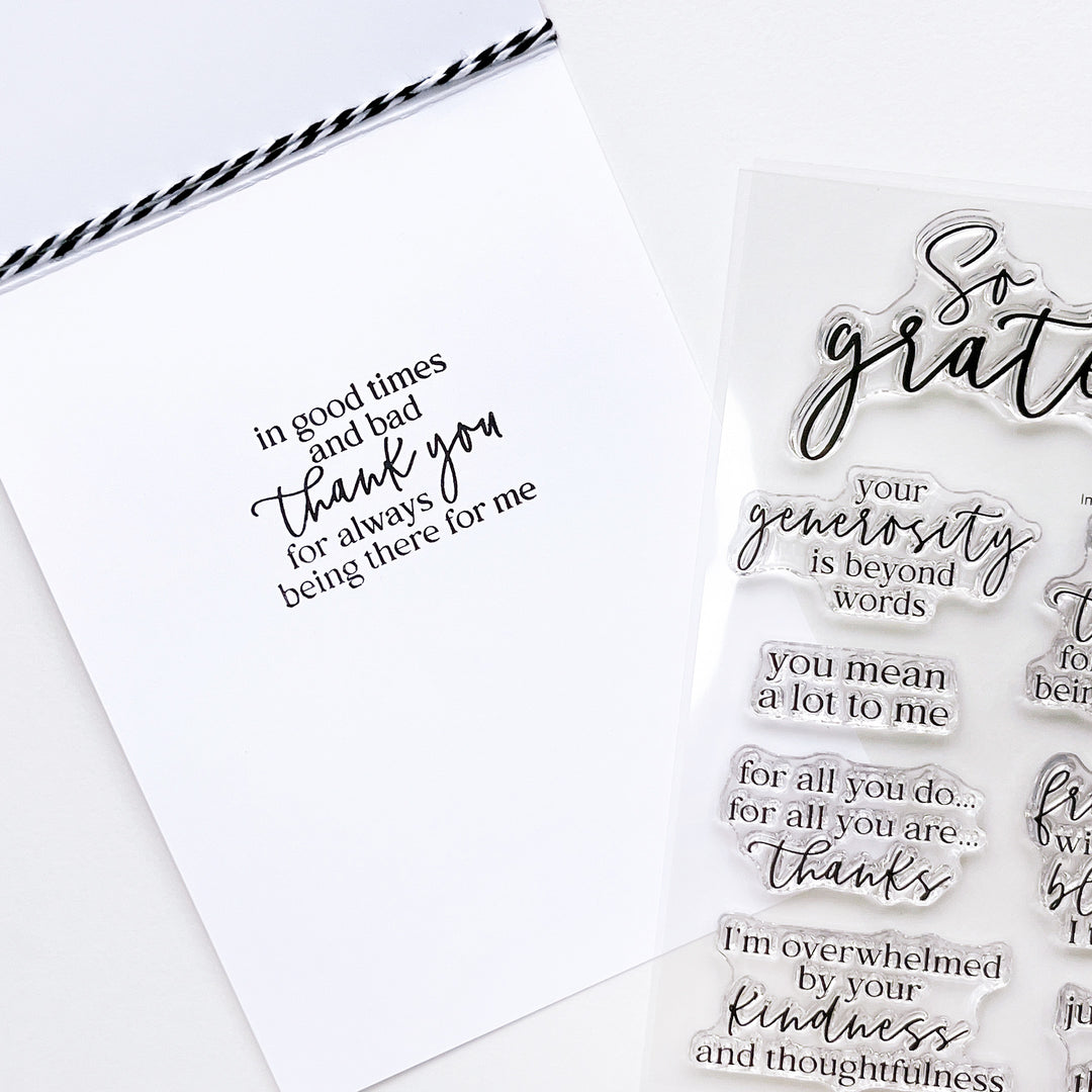 Inside Out Gratitude Sentiments Stamp Set